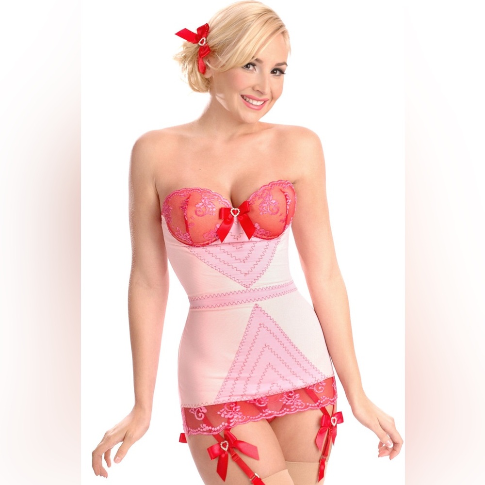 Trashy Lingerie Corazon Stretch Corset with Lace Cups Retail $440 Sz S NWOT